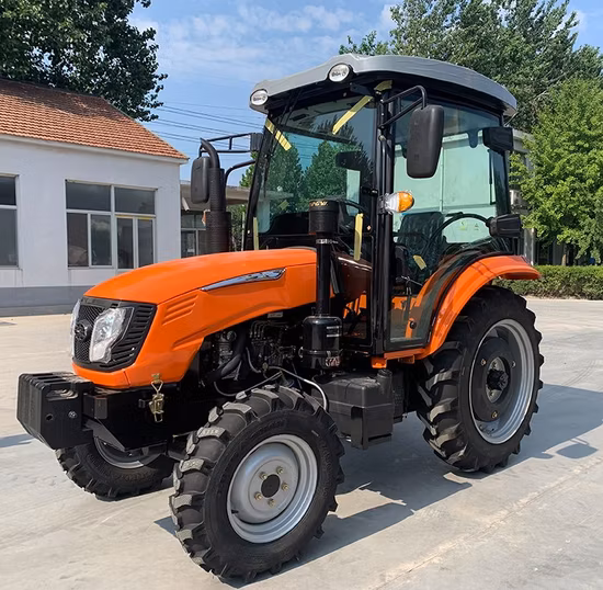 Le fabricant du Shandong fournit directement des tracteurs à roues à moteur 40HP 50HP 60HP 4WD/ mini tracteur agricole/petit tracteur de jardin avec cabine pour l'agriculture