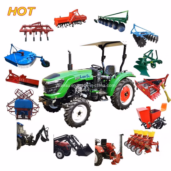 Conception forte 40HP 50HP 55HP 60HP petit tracteur agricole pour la vente en gros