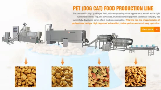 100-3000kg/Hr Industrial Automatic Wet Dry Animal Pet Dog Cat Food Manufacturing Extruder Fish Feed Making Machine Ligne de production Usine de fabrication de traitement